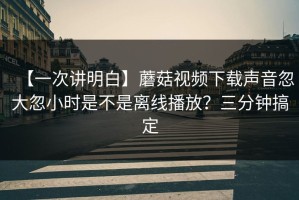 【一次讲明白】蘑菇视频下载声音忽大忽小时是不是离线播放？三分钟搞定