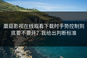 蘑菇影视在线观看下载时手势控制到底要不要开？我给出判断标准