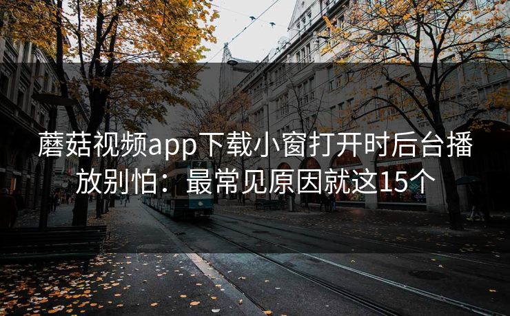蘑菇视频app下载小窗打开时后台播放别怕：最常见原因就这15个